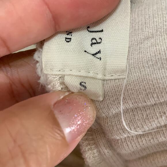 Taylor Jay S Pull On Wide Leg Cropped Sweatpants Lounge Culotte Beige - Picture 4 of 11